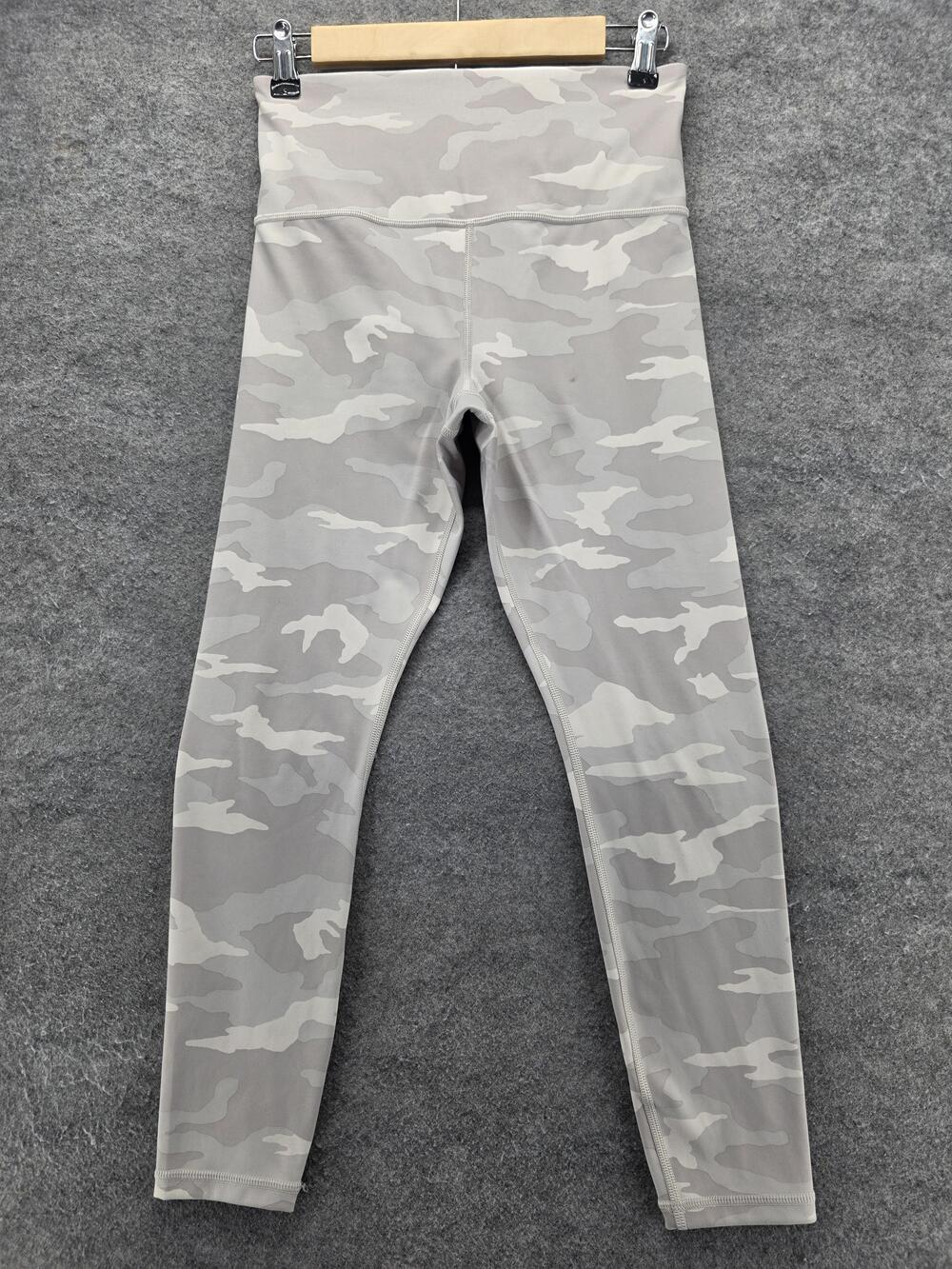 Athleta Elation 7/8 Tight Leggings Womens Small Gray Camo High Rise Yoga Gym